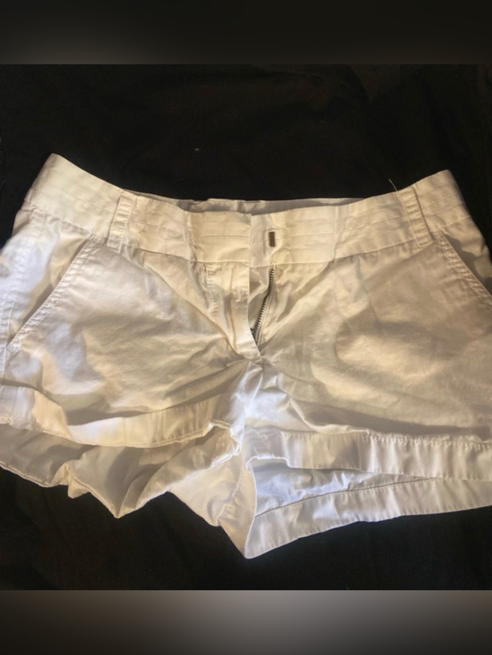 J. Crew White High-Rise Cotton Shorts